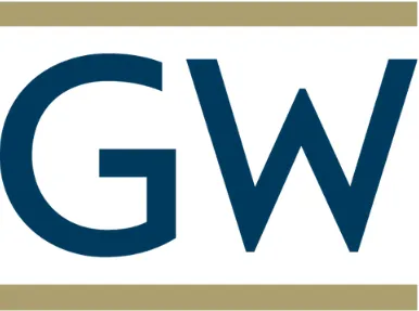 Large navy GW initials framed by thin gold horizontal lines