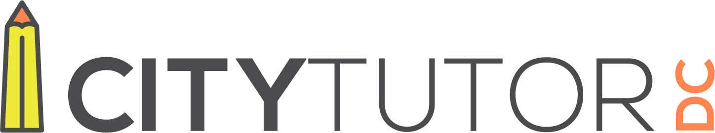 CityTutor DC wordmark beside a yellow pencil