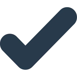 Dark blue checkmark