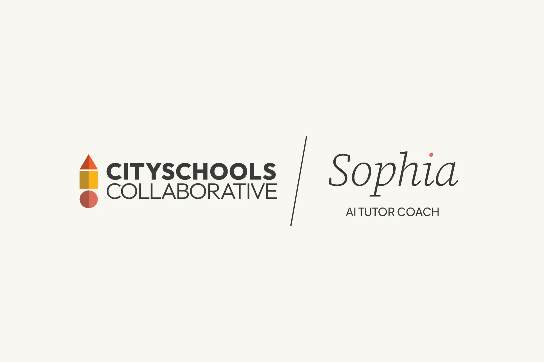 CitySchools Collaborative and Sophia AI Tutor Coach wordmarks